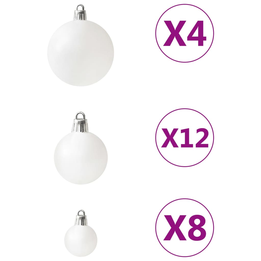100-tlg. Weihnachtskugel-Set Weiß