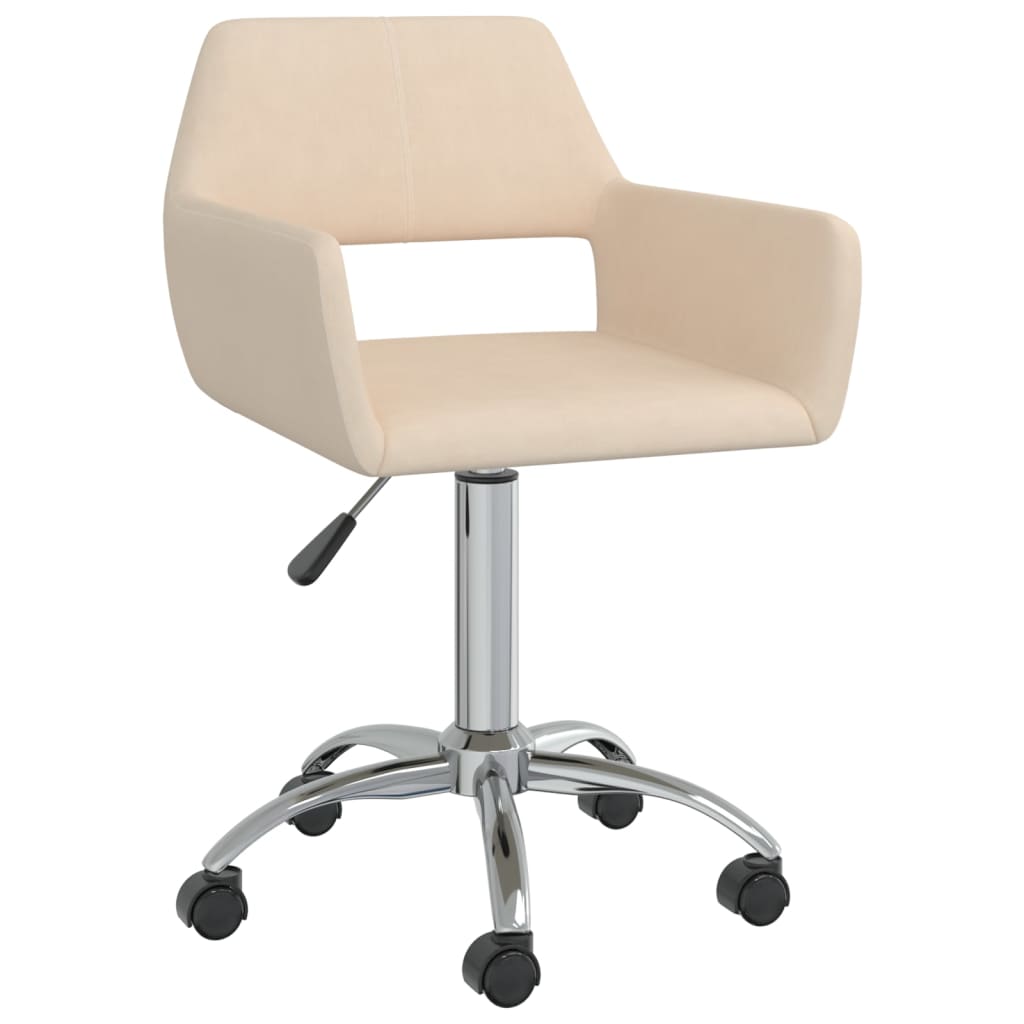 Esszimmerstühle 2 Stk. Drehbar Creme Stoff