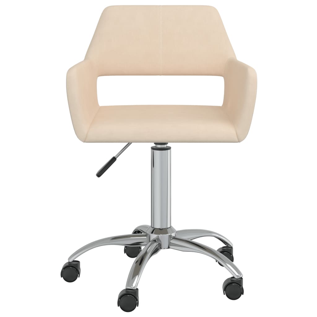 Esszimmerstühle 2 Stk. Drehbar Creme Stoff