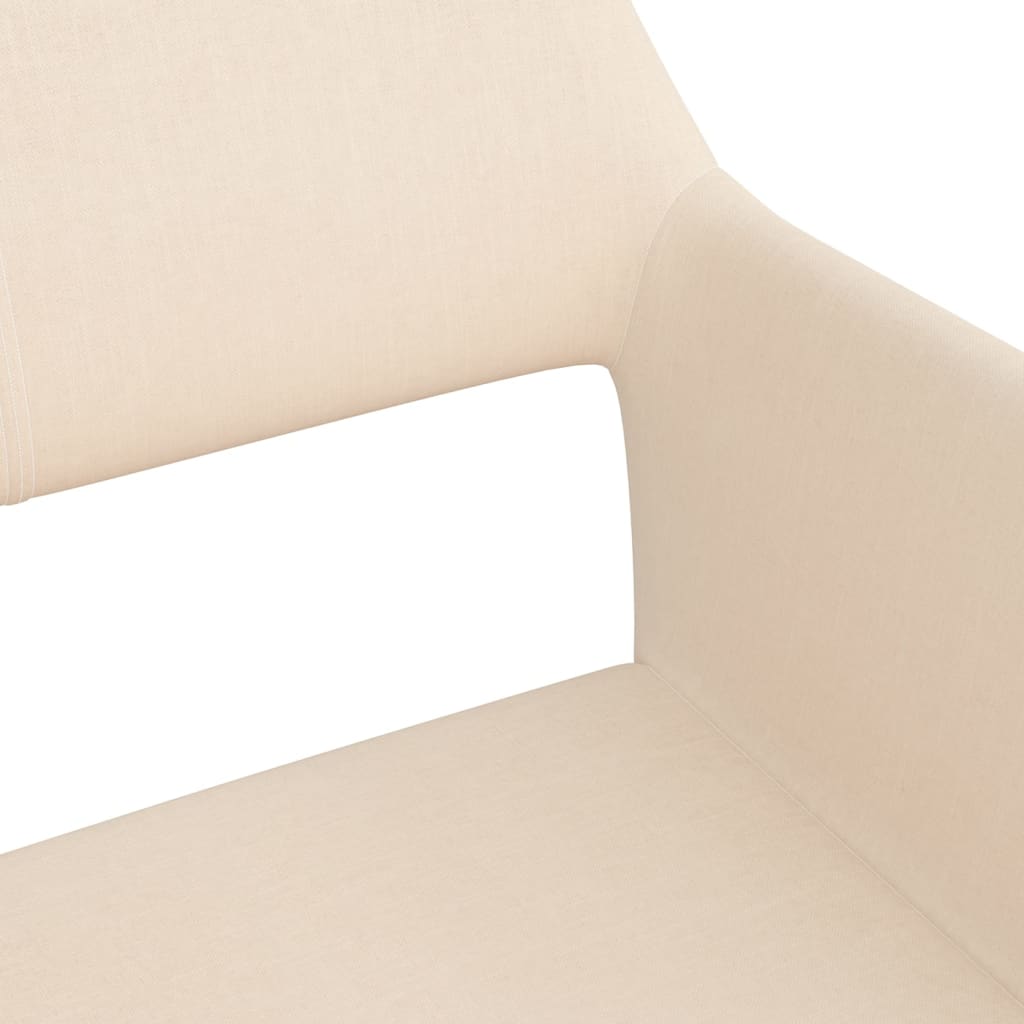 Esszimmerstühle 2 Stk. Drehbar Creme Stoff