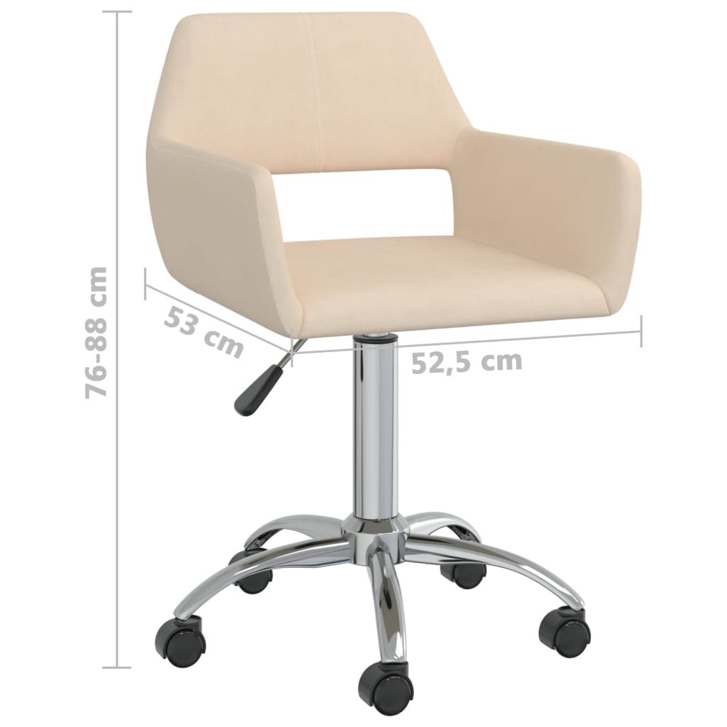 Esszimmerstühle 2 Stk. Drehbar Creme Stoff