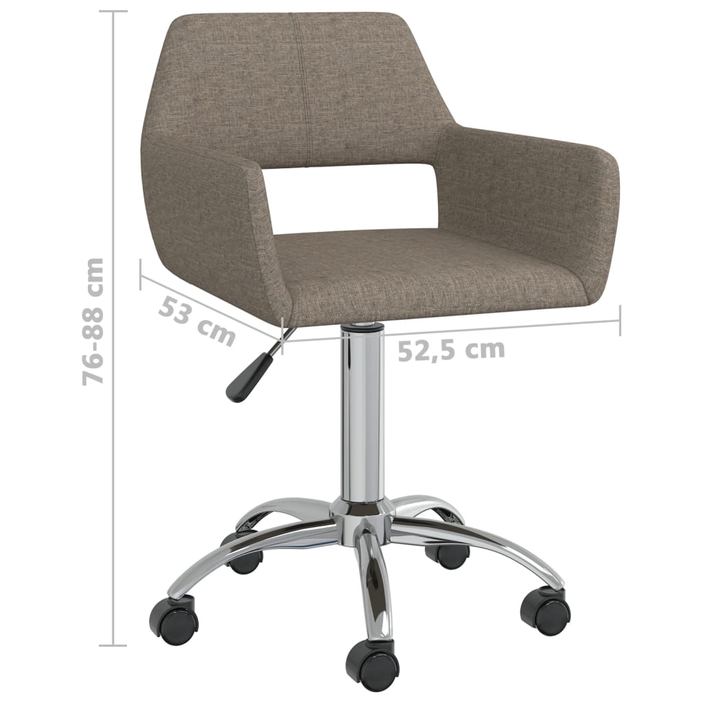 Esszimmerstühle 2 Stk. Drehbar Taupe Stoff