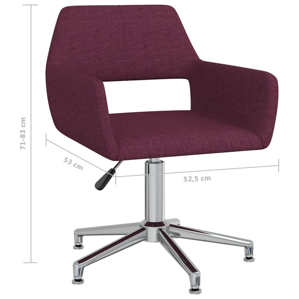 Esszimmerstühle 2 Stk. Drehbar Lila Stoff