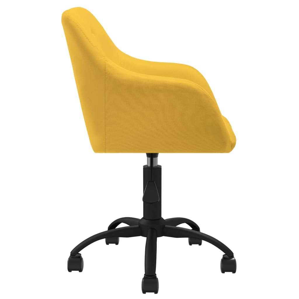 Esszimmerstühle 2 Stk. Drehbar Gelb Stoff