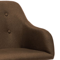 Thumbnail for Esszimmerstühle 2 Stk. Drehbar Braun Stoff