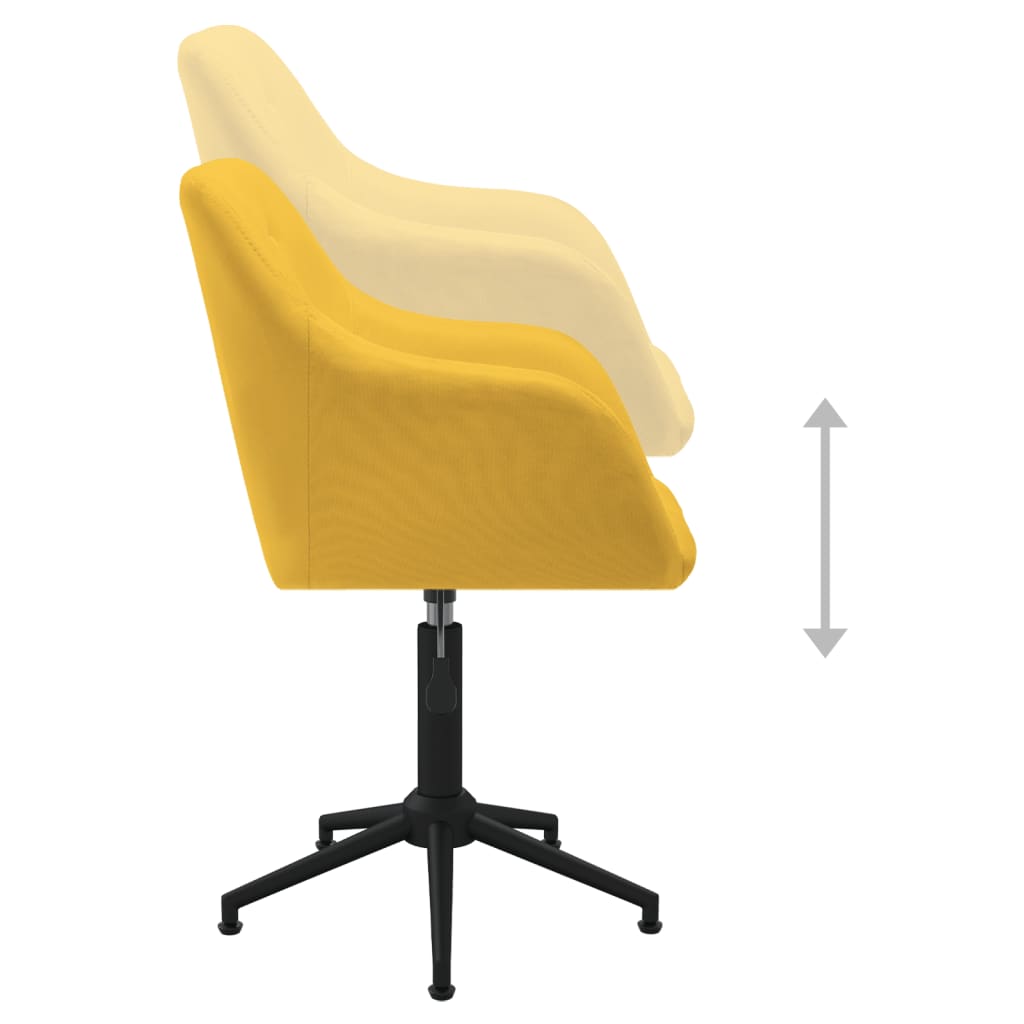 Esszimmerstühle 2 Stk. Drehbar Gelb Stoff