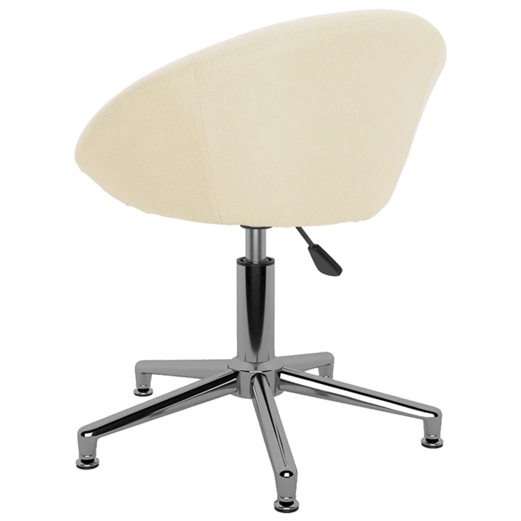 Esszimmerstühle 2 Stk. Drehbar Creme Stoff