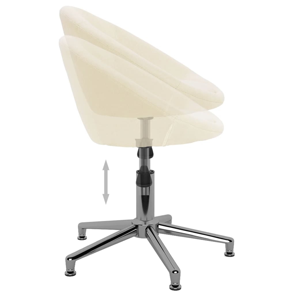 Esszimmerstühle 2 Stk. Drehbar Creme Stoff