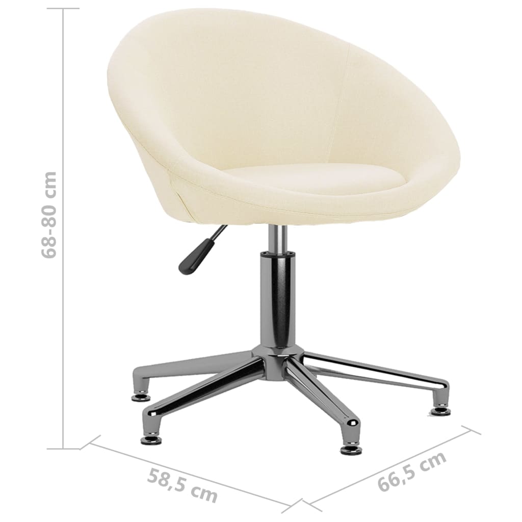 Esszimmerstühle 2 Stk. Drehbar Creme Stoff