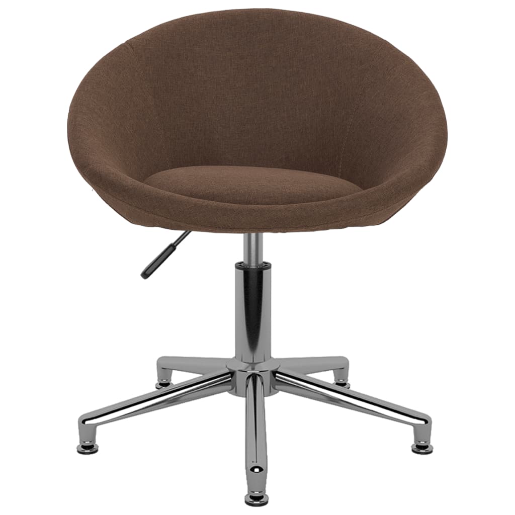 Esszimmerstühle 2 Stk. Drehbar Braun Stoff