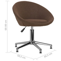 Thumbnail for Esszimmerstühle 2 Stk. Drehbar Braun Stoff