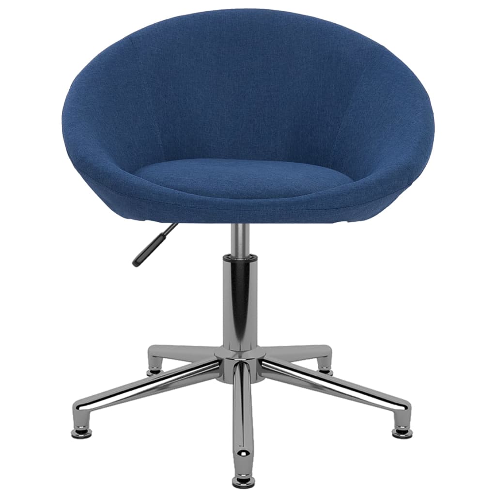 Esszimmerstühle 2 Stk. Drehbar Blau Stoff