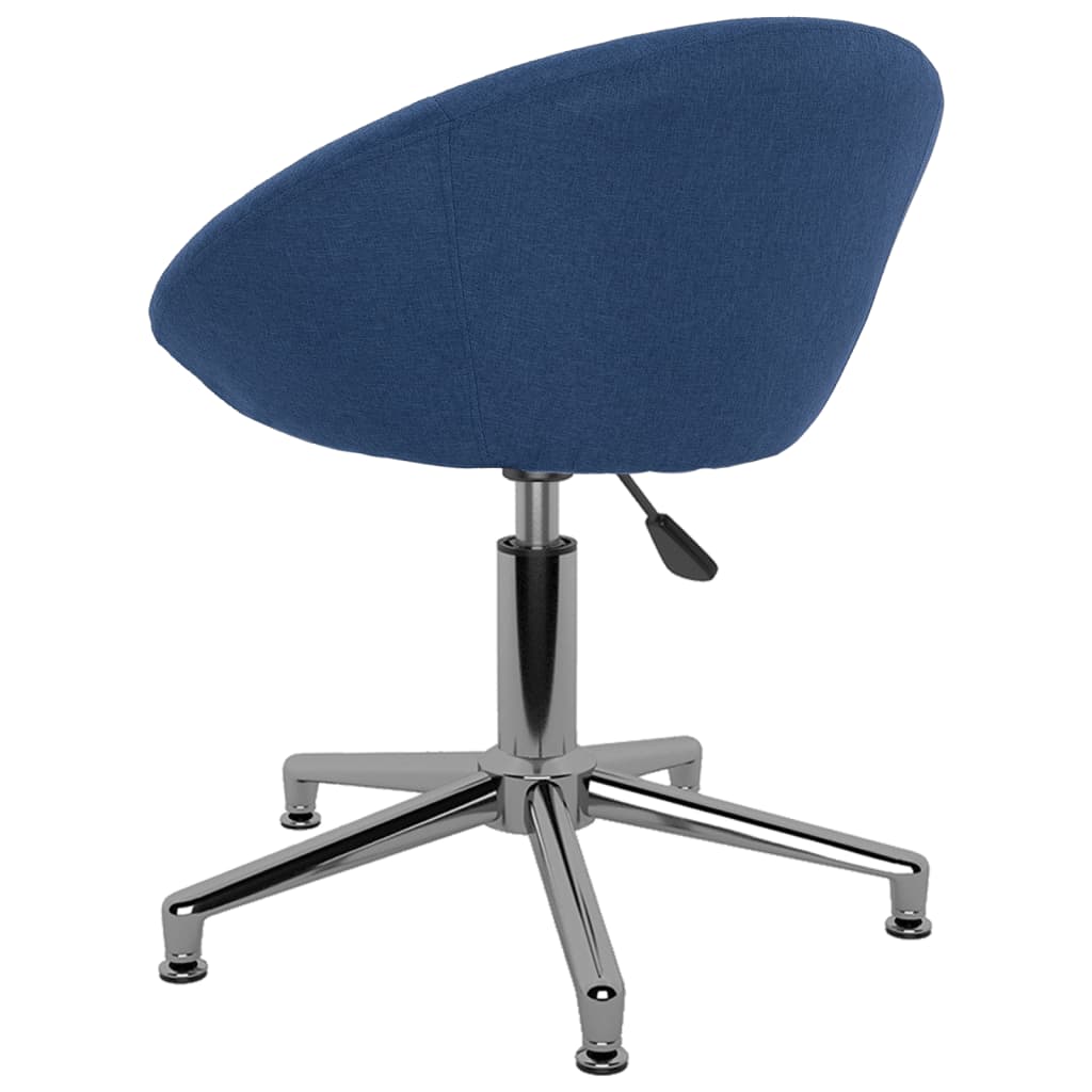 Esszimmerstühle 2 Stk. Drehbar Blau Stoff