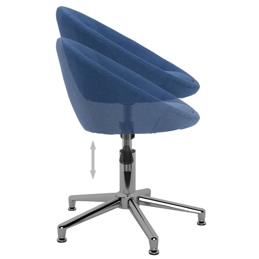 Esszimmerstühle 2 Stk. Drehbar Blau Stoff