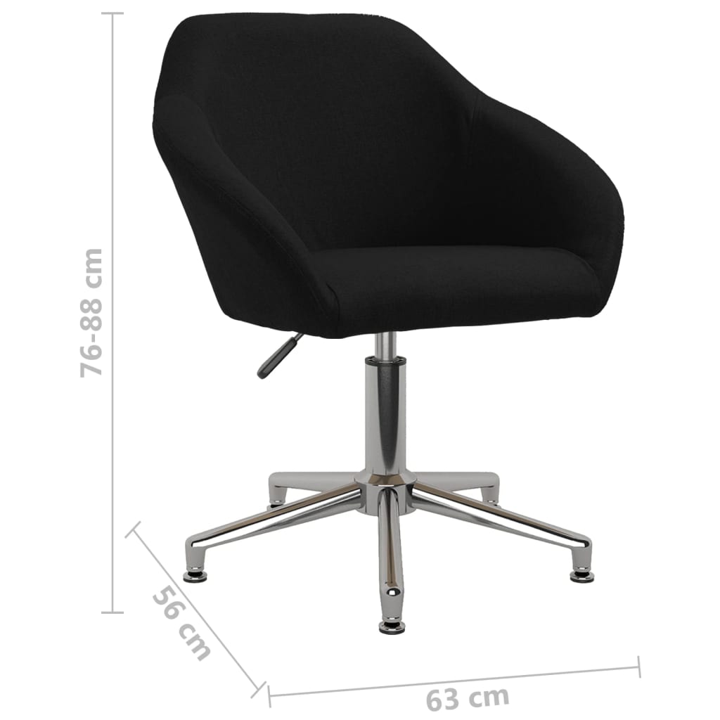 Bürostuhl Drehbar Schwarz Stoff