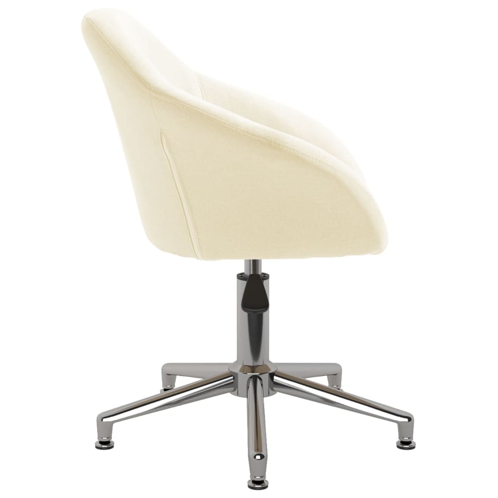 Bürostuhl Drehbar Creme Stoff