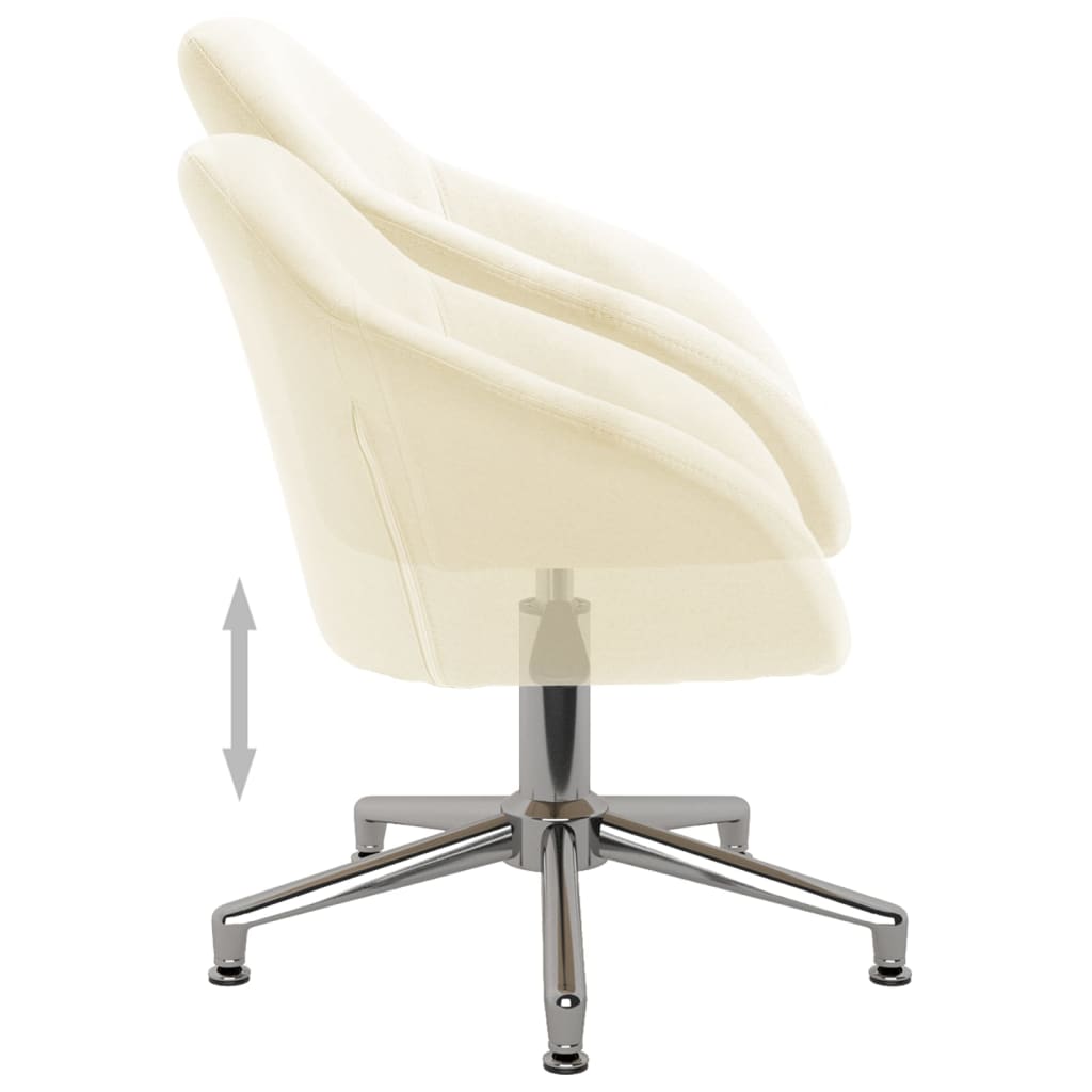 Bürostuhl Drehbar Creme Stoff