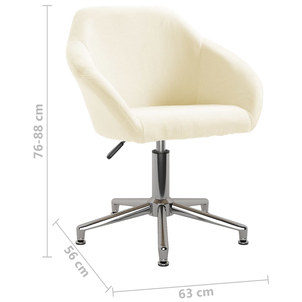 Bürostuhl Drehbar Creme Stoff