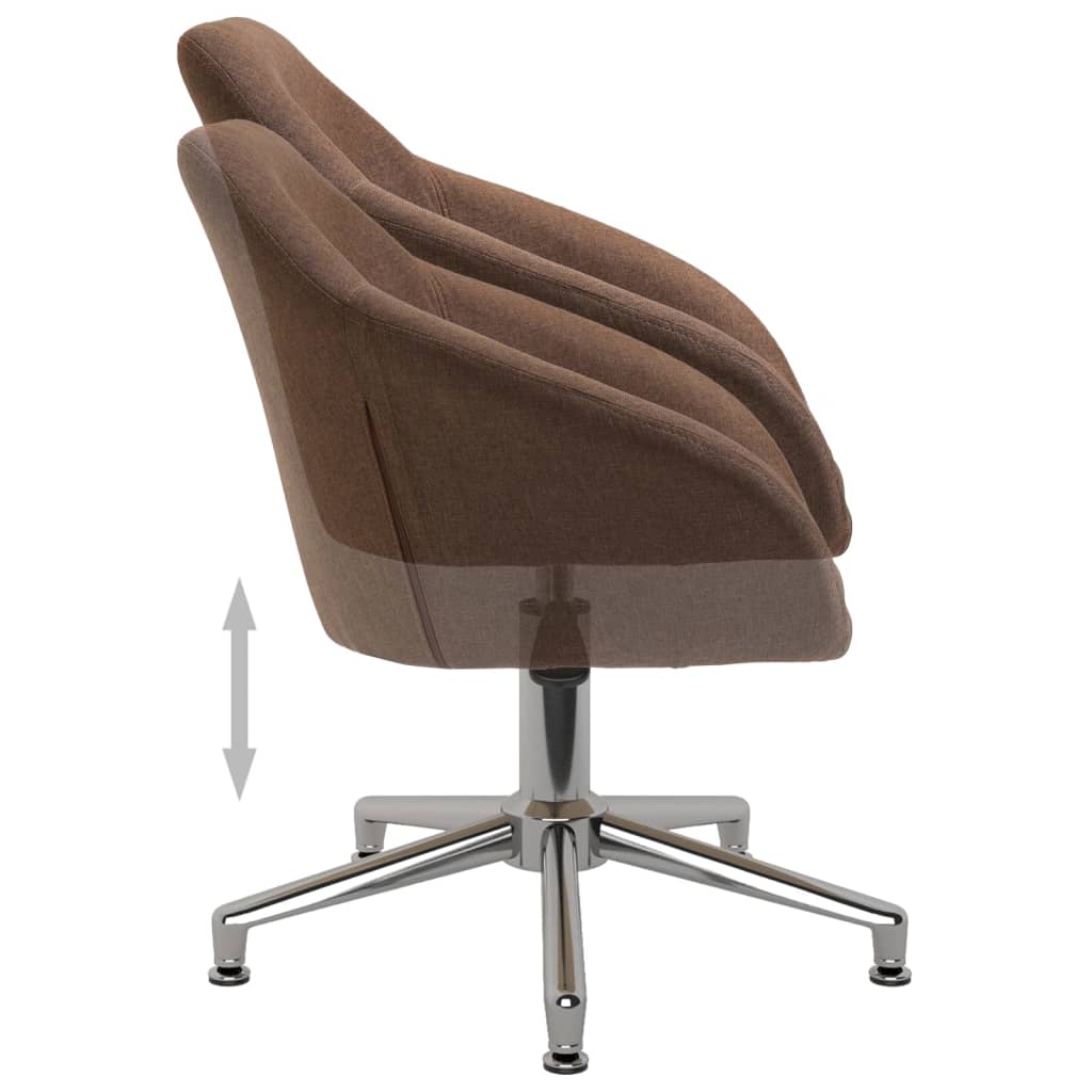 Bürostuhl Drehbar Braun Stoff
