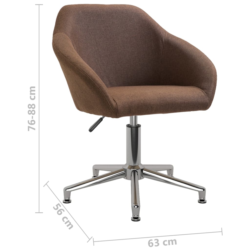Bürostuhl Drehbar Braun Stoff