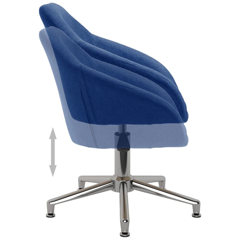 Bürostuhl Drehbar Blau Stoff