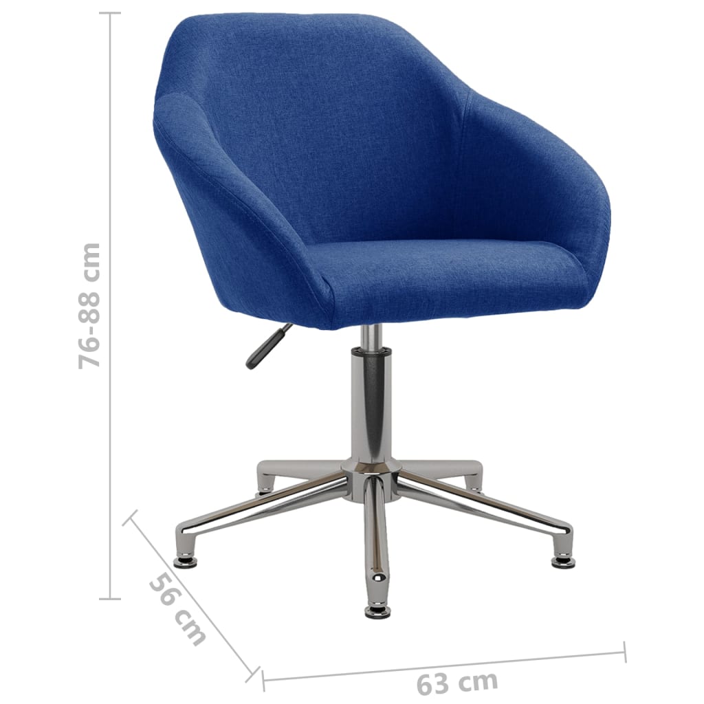 Bürostuhl Drehbar Blau Stoff