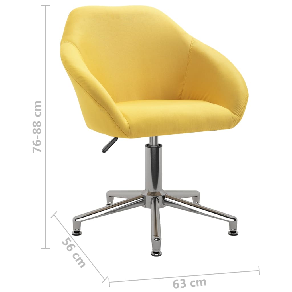 Bürostuhl Drehbar Gelb Stoff