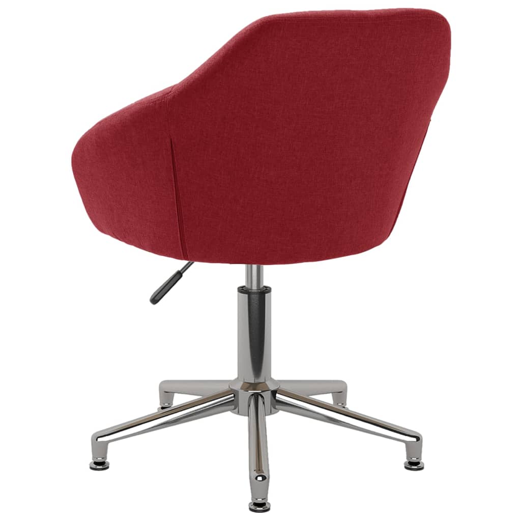 Bürostuhl Drehbar Weinrot Stoff