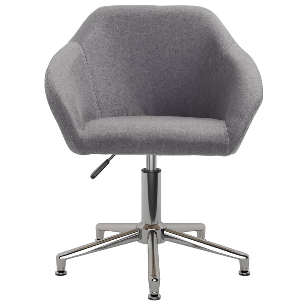 Esszimmerstühle 2 Stk. Drehbar Hellgrau Stoff