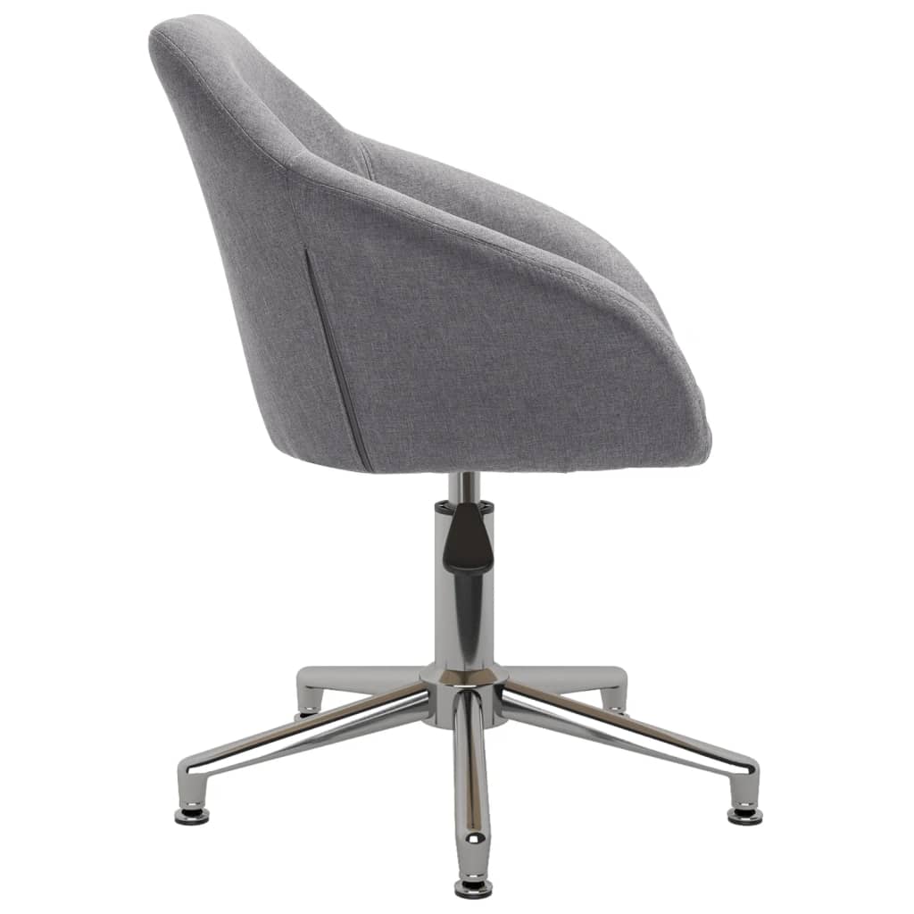 Esszimmerstühle 2 Stk. Drehbar Hellgrau Stoff