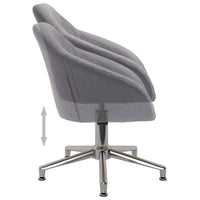 Thumbnail for Esszimmerstühle 2 Stk. Drehbar Hellgrau Stoff