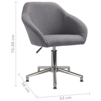 Thumbnail for Esszimmerstühle 2 Stk. Drehbar Hellgrau Stoff