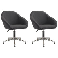 Thumbnail for Esszimmerstühle 2 Stk. Drehbar Dunkelgrau Stoff