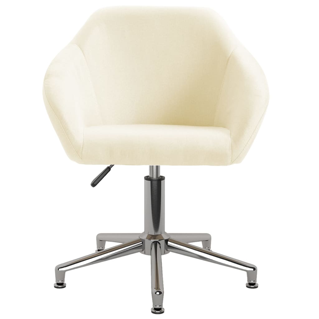 Esszimmerstühle 2 Stk. Drehbar Creme Stoff