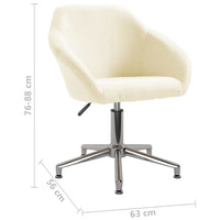 Thumbnail for Esszimmerstühle 2 Stk. Drehbar Creme Stoff