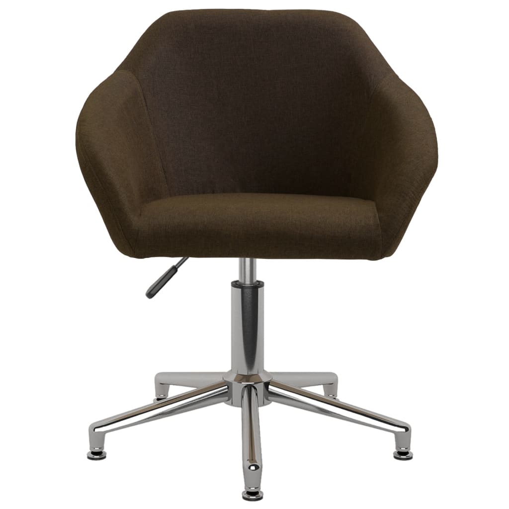 Esszimmerstühle 2 Stk. Drehbar Dunkelbraun Stoff