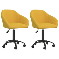 Thumbnail for Esszimmerstühle Drehbar 2 Stk. Gelb Samt