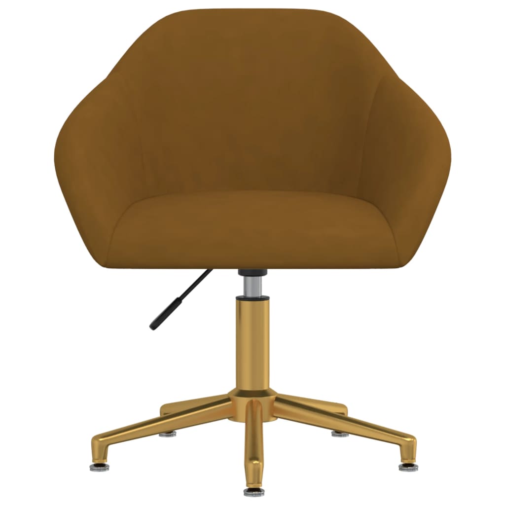 Esszimmerstuhl Drehbar Braun Samt