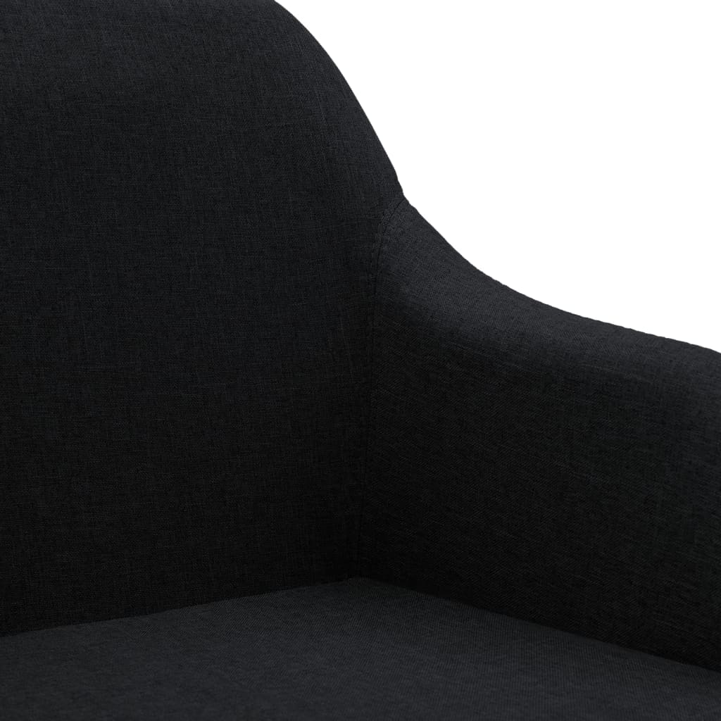 Esszimmerstühle 2 Stk. Drehbar Schwarz Stoff
