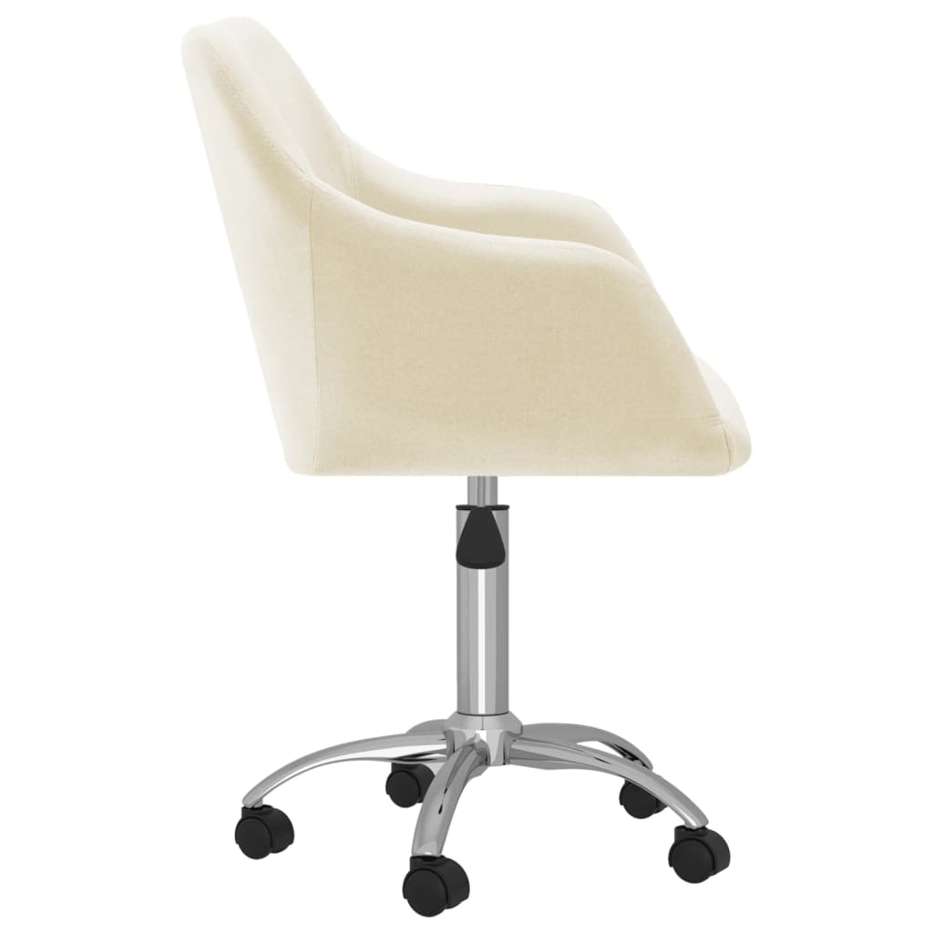 Esszimmerstühle 2 Stk. Drehbar Creme Stoff
