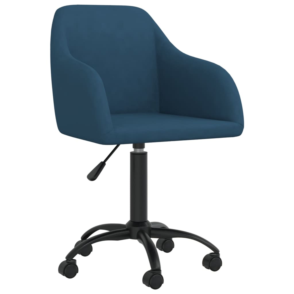 Esszimmerstühle 2 Stk. Drehbar Blau Samt