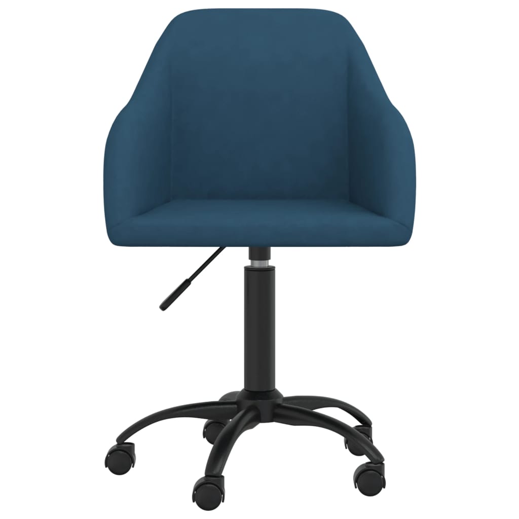 Esszimmerstühle 2 Stk. Drehbar Blau Samt