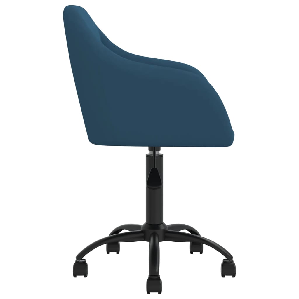 Esszimmerstühle 2 Stk. Drehbar Blau Samt