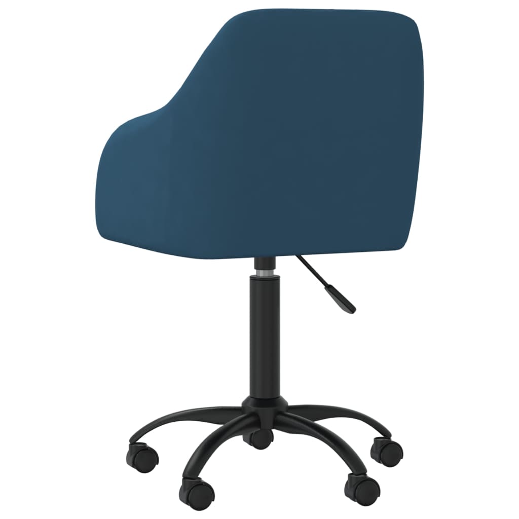 Esszimmerstühle 2 Stk. Drehbar Blau Samt