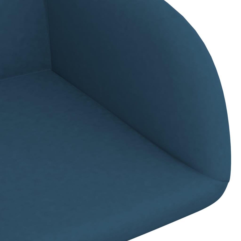 Esszimmerstühle 2 Stk. Drehbar Blau Samt
