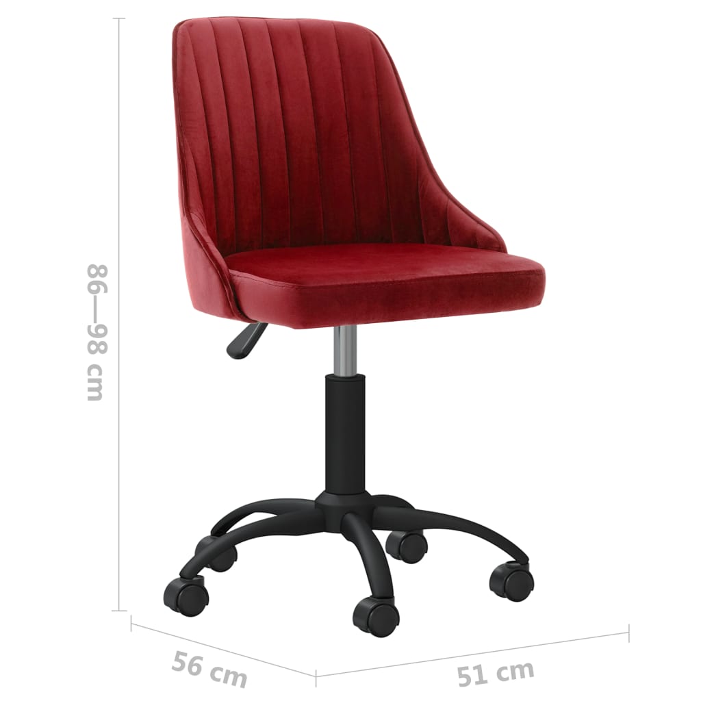 Esszimmerstühle 2 Stk. Drehbar Weinrot Samt