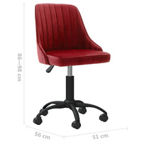 Thumbnail for Esszimmerstühle 2 Stk. Drehbar Weinrot Samt