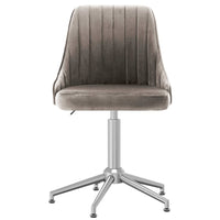 Thumbnail for Esszimmerstühle 2 Stk. Drehbar Hellgrau Samt