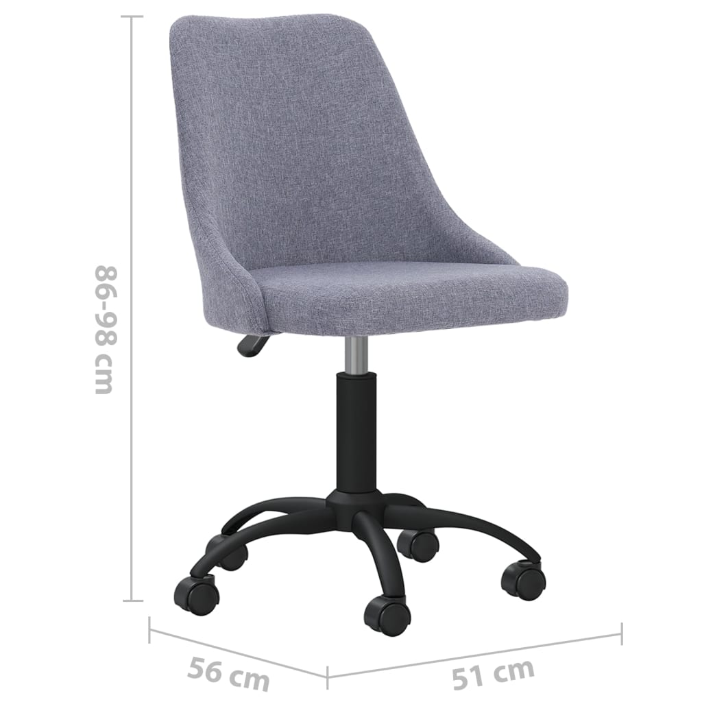 Esszimmerstuhl Drehbar Hellgrau Stoff