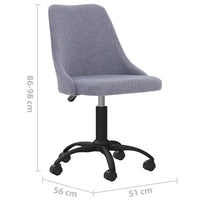 Thumbnail for Esszimmerstuhl Drehbar Hellgrau Stoff